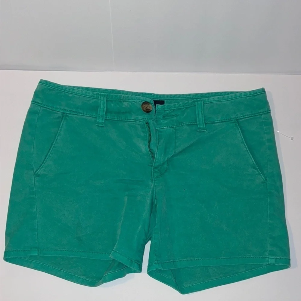 American Eagle Outfitters High Waist Green Shorts Size 4